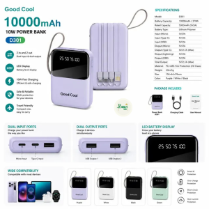 Good Cool D301 10000mAh Power Bank 🔋⚡