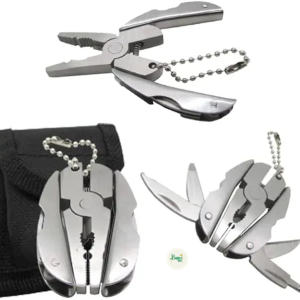 Outdoor Mini Folding Muilti-functional Plier Clamp Key Ring Outdoor Hiking Tool pocket multitools knife