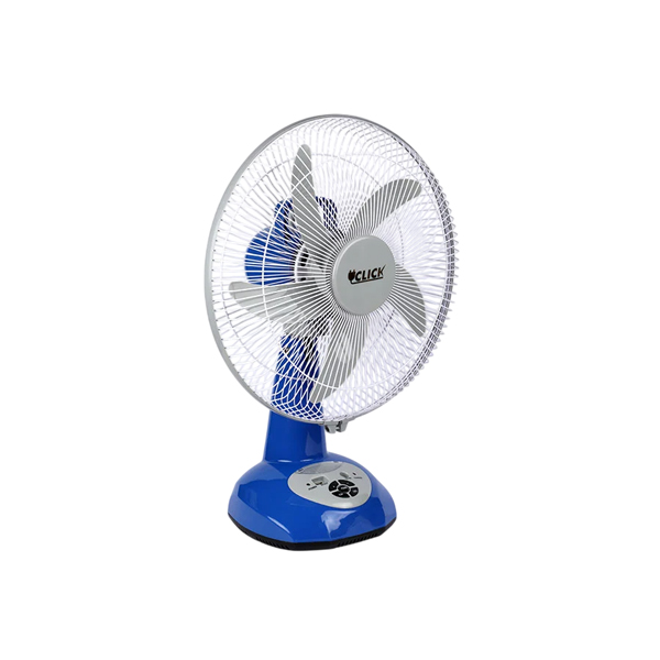 Click 14 Inch Rechargeable Table Fan with USB Charging-Blue - Image 2