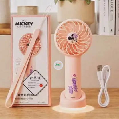 Mini Handheld Rechargeable Fan (Pink Edition) - Image 3